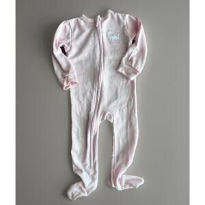 DISNEY Marie Aristocats Footed Sleeper Pink Baby Pajamas Zip Up Cat 9mo Soft